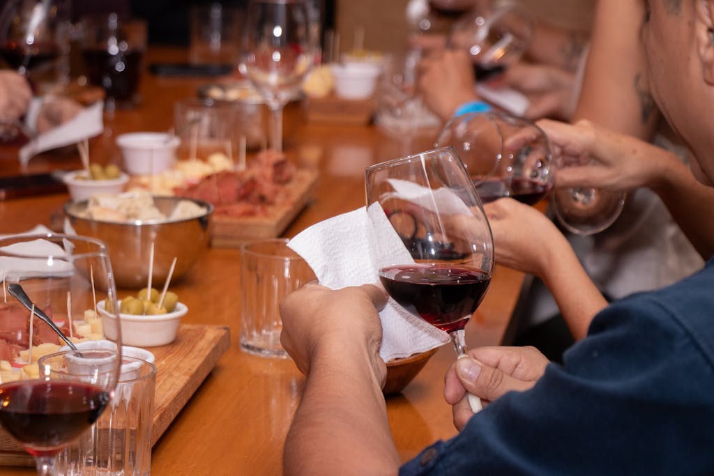 degustação de vinho em casa